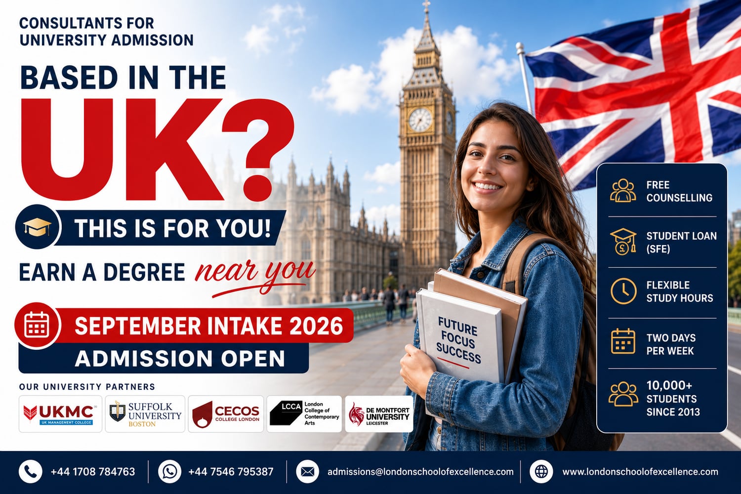 Based in the UK? September 2026 University Admission Is Now Open