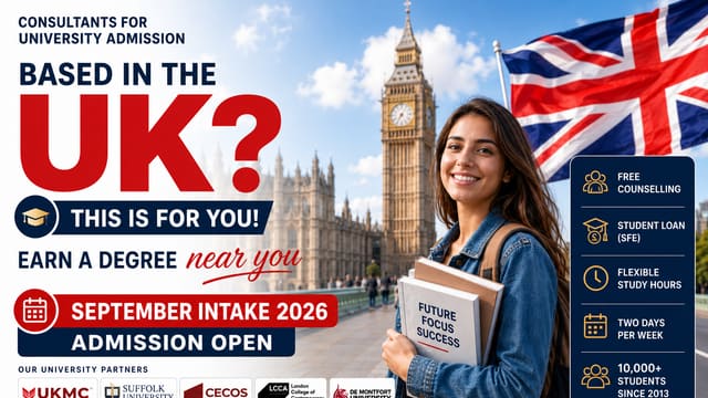 Based in the UK? September 2026 University Admission Is Now Open