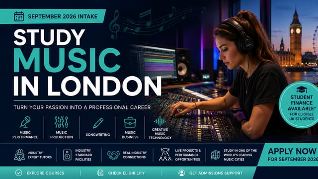 Study Music in London: LCCM London September 2026 Intake Guide